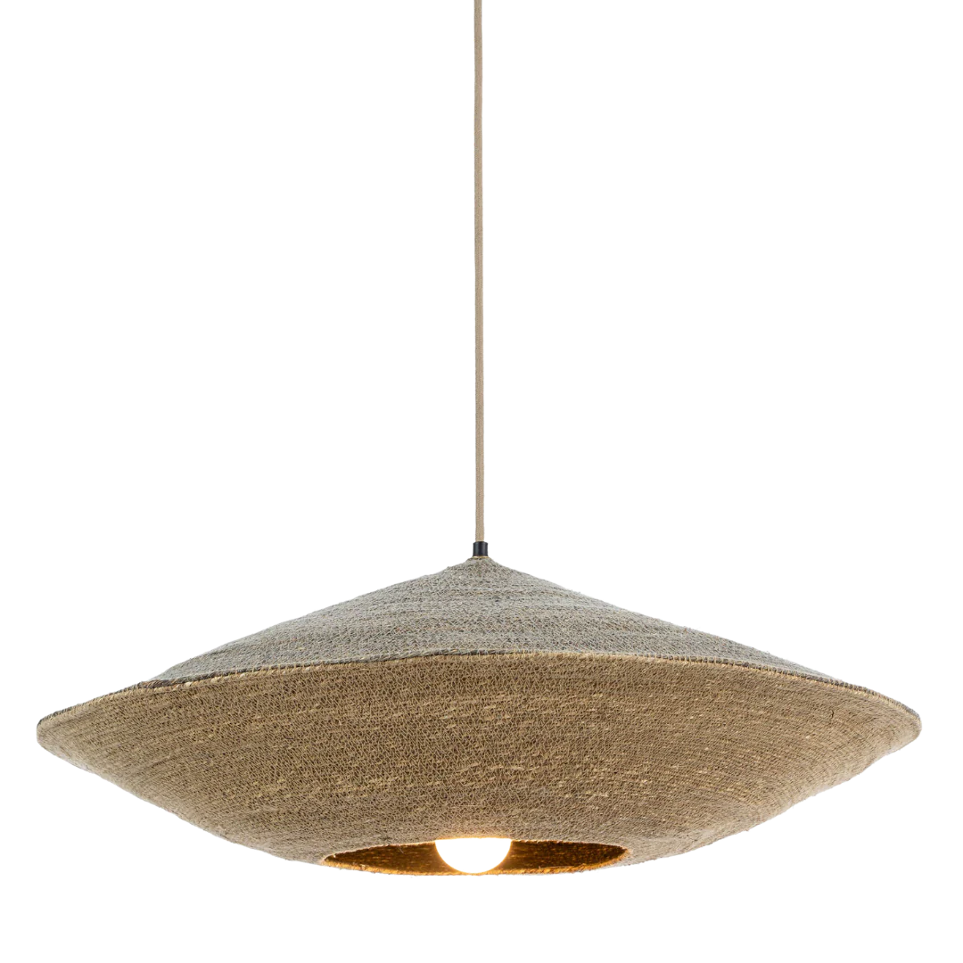 Luminaire en Jute Vert/Naturel - Grand