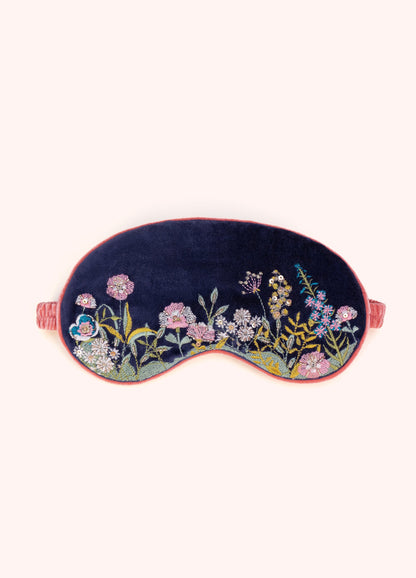 Masque pour les Yeux - Navy Floral Hedgerow