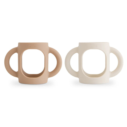 Poignées en Silicone pour Biberons - Naturel