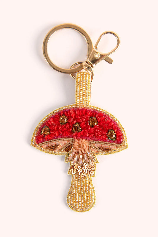 Porte-Clés en Perles - Champignon