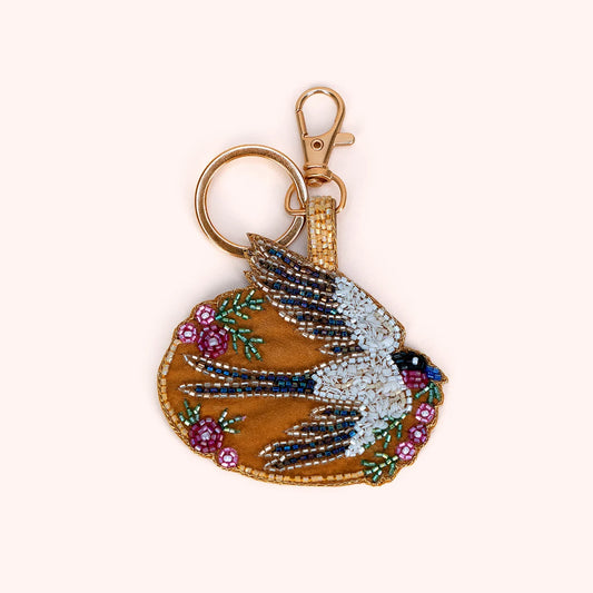 Porte-Clés en Perles - Hirondelle