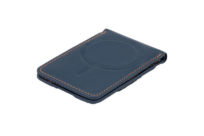 Portefeuille MagSafe 7 Cartes - Bleu Orange | Garzini
