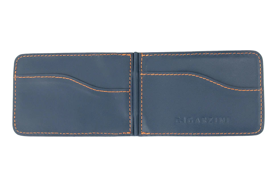 Portefeuille MagSafe 7 Cartes - Bleu Orange | Garzini