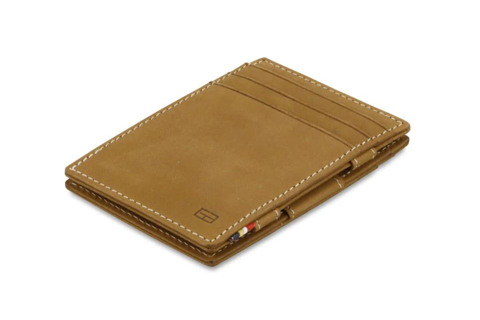 Portefeuille Magique 10 Cartes - Brun Camel | Garzini