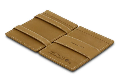 Portefeuille Magique 10 Cartes - Brun Camel | Garzini