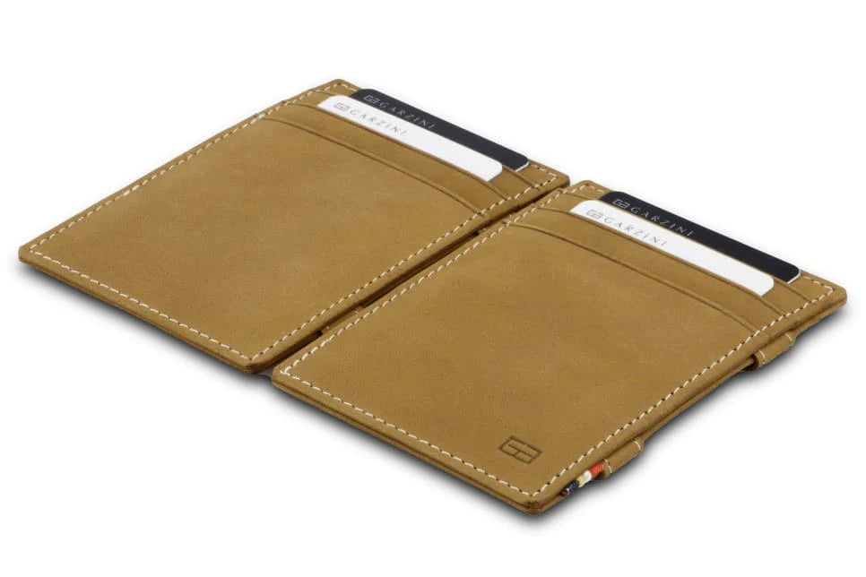 Portefeuille Magique 10 Cartes - Brun Camel | Garzini