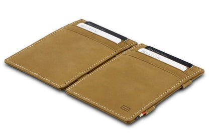 Portefeuille Magique 10 Cartes - Brun Camel | Garzini