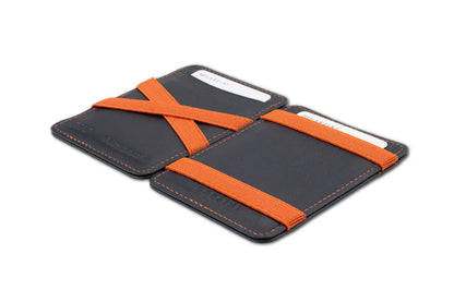 Portefeuille Magique 8 Cartes - Bleu Orange | Garzini