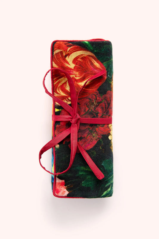 Rouleau à Bijoux - Fleurs Opulentes - Chocolat