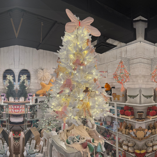 Sapin de Noël Artificiel 6 Pied Blanc avec Lumières LED