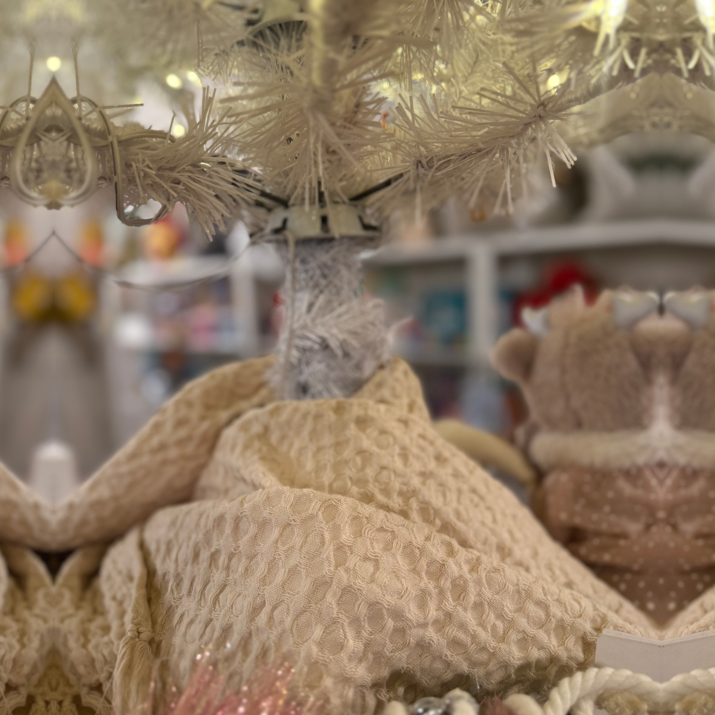 Sapin de Noël Artificiel 6 Pied Blanc avec Lumières LED