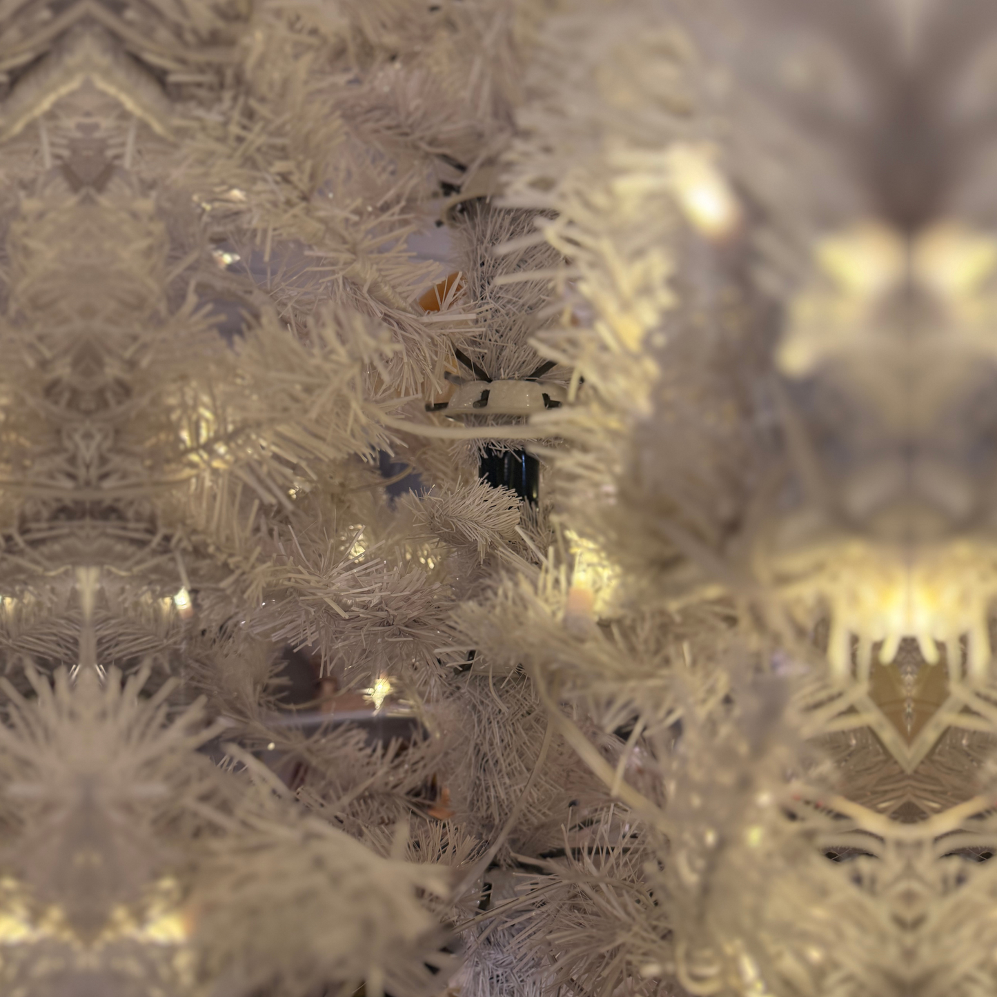 Sapin de Noël Artificiel 6 Pied Blanc avec Lumières LED