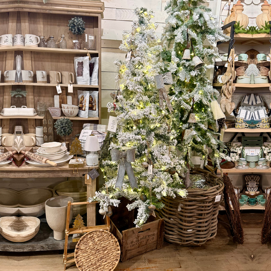 Sapin de Noël Artificiel 6 Pieds Enneigé avec Lumières LED