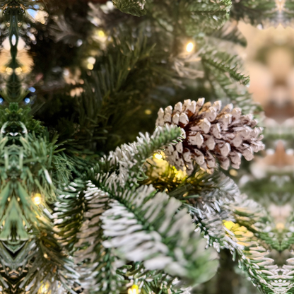 Sapin de Noël Artificiel 7 Pieds Enneigé avec Lumières LED