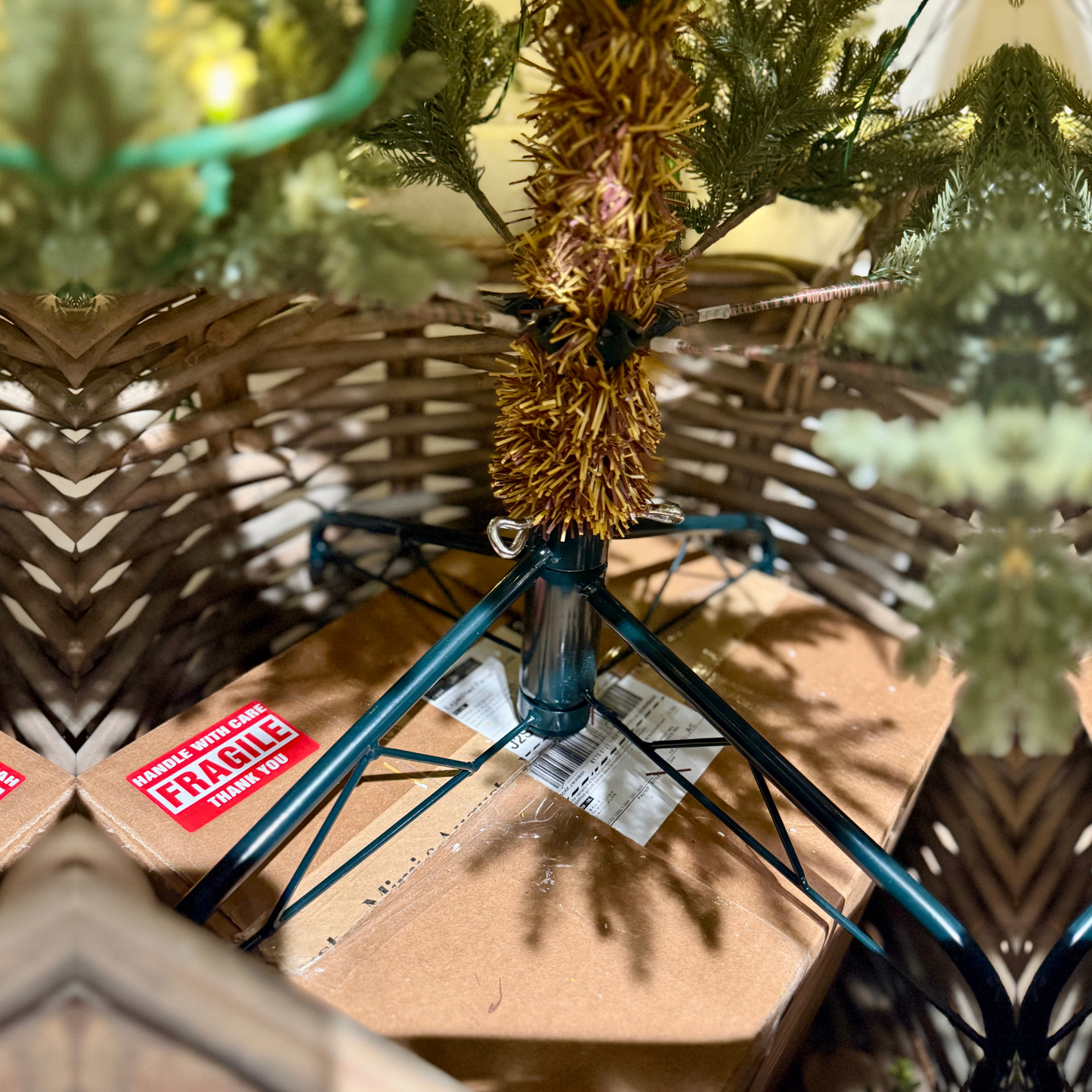 Sapin de Noël Artificiel 7 Pieds avec Lumières LED Douglas