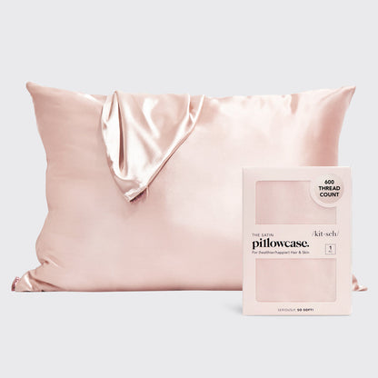 Taie d'Oreiller en Satin - Blush | Kitsch