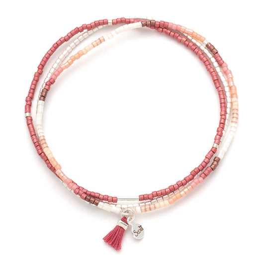 Trio de Bracelets Miyuki Chromacolor - Blush Multi/Argent