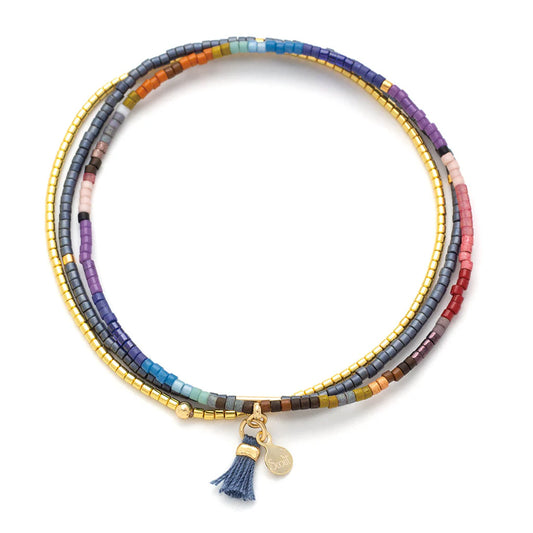 Trio de Bracelets Miyuki Chromacolor - Multi Foncé/doré