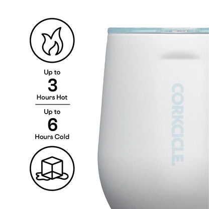 Verre 12 oz Blanc/Bleu Poudre – Corkcicle