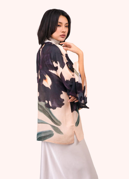 Veste Kimono Courte - Midnight Orchid | Powder