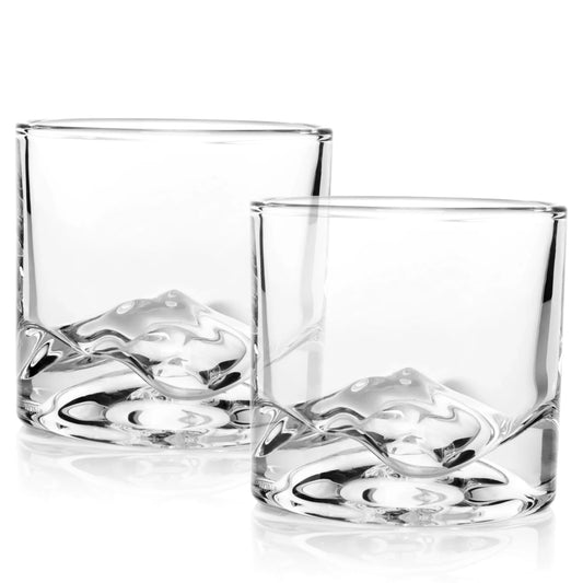 Ensemble de 2 verres à whisky Mont Blanc